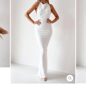 Jaus backless white dress. Size small. Sold out online. Originally 189.95